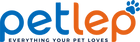 Petlep logo with the wordmark in blue and orange and the slogan 'EVERYTHING YOUR PET LOVES' below on a white background.