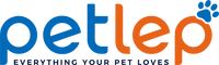 Petlep logo with the wordmark in blue and orange and the slogan 'EVERYTHING YOUR PET LOVES' below on a white background.